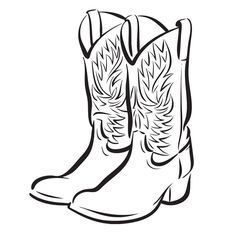 Western boots clipart 