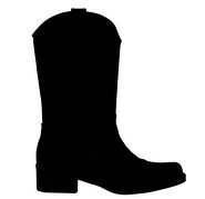 Western Boots Silhouette Image 