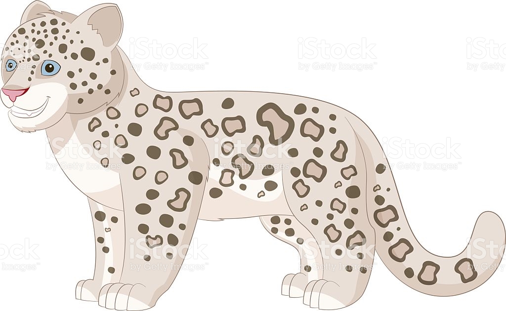 Cartoon Smiling Snow Leopard stock vector art 513130632 
