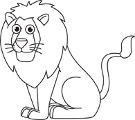 Lion Outline Clipart 