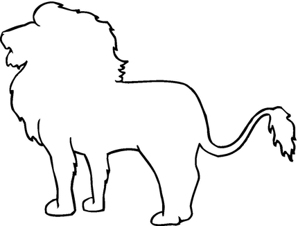 Lion outline clip art 