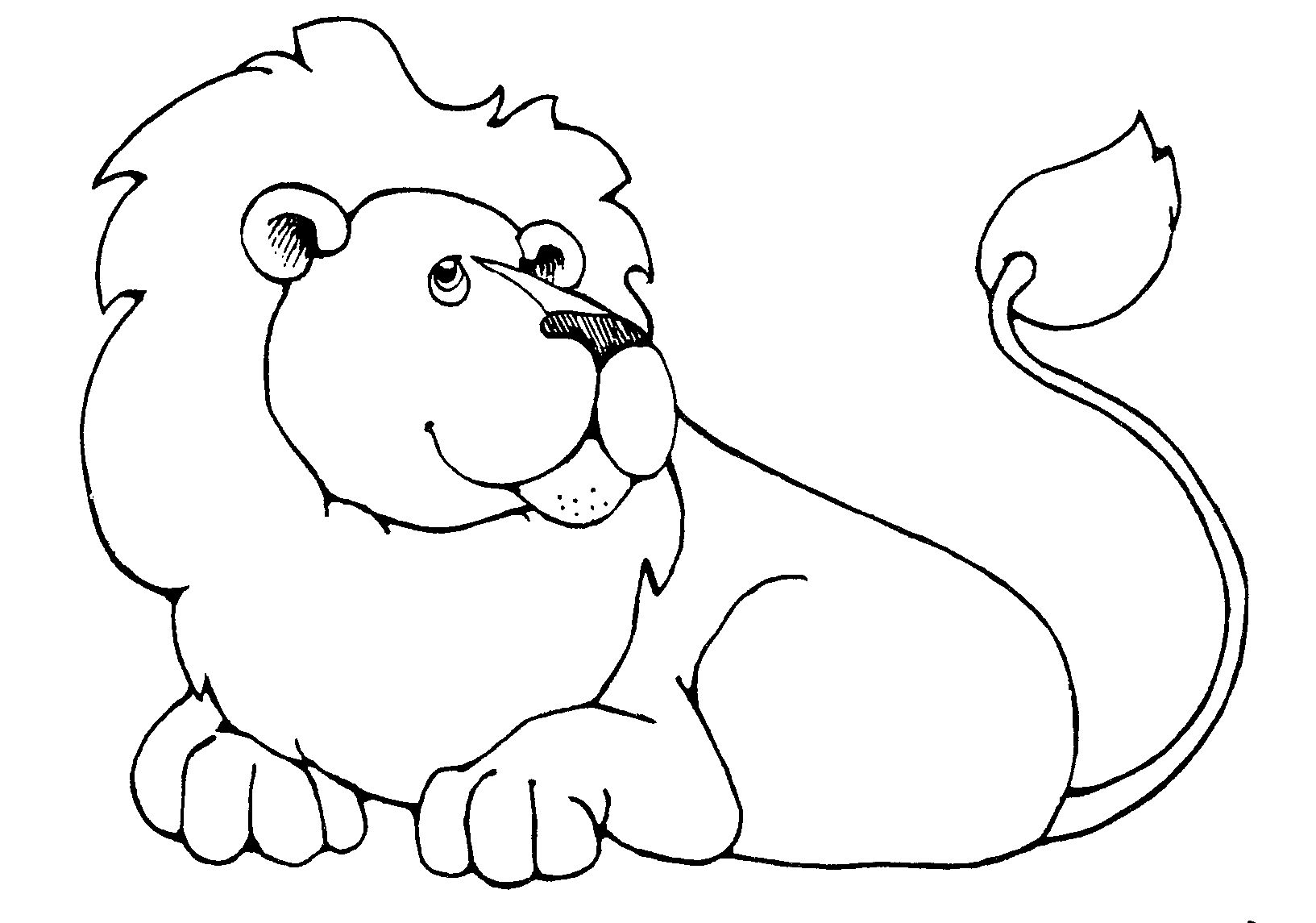 Lion black and white lion outline clipart 