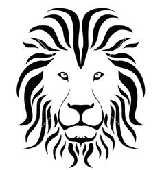 Lion face clipart black and white 