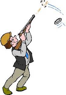 Clay pigeon shooting clipart 