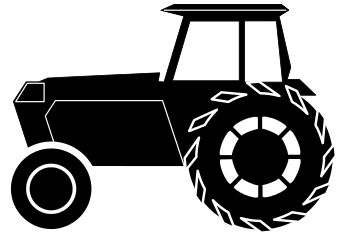 Tractor silhouette clip art free 