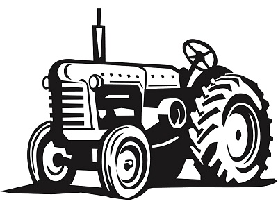 Tractor silhouette clip art 