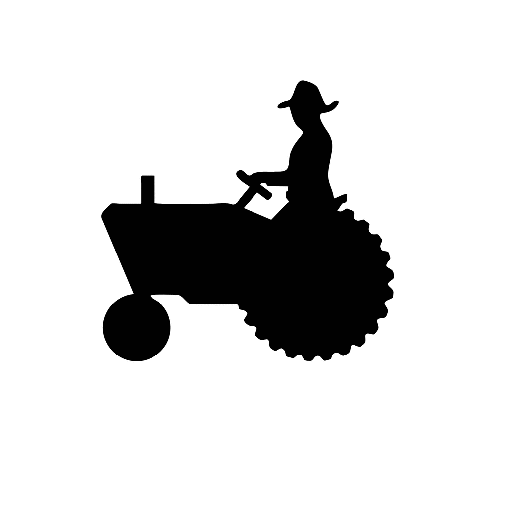 Tractor silhouette clip art 