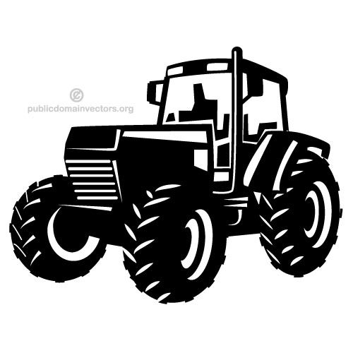 Tractor vector silhouette 