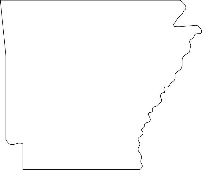 Arkansas map clipart 