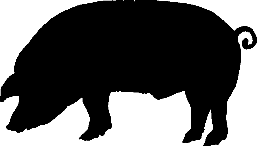 Hog clipart silhouette 
