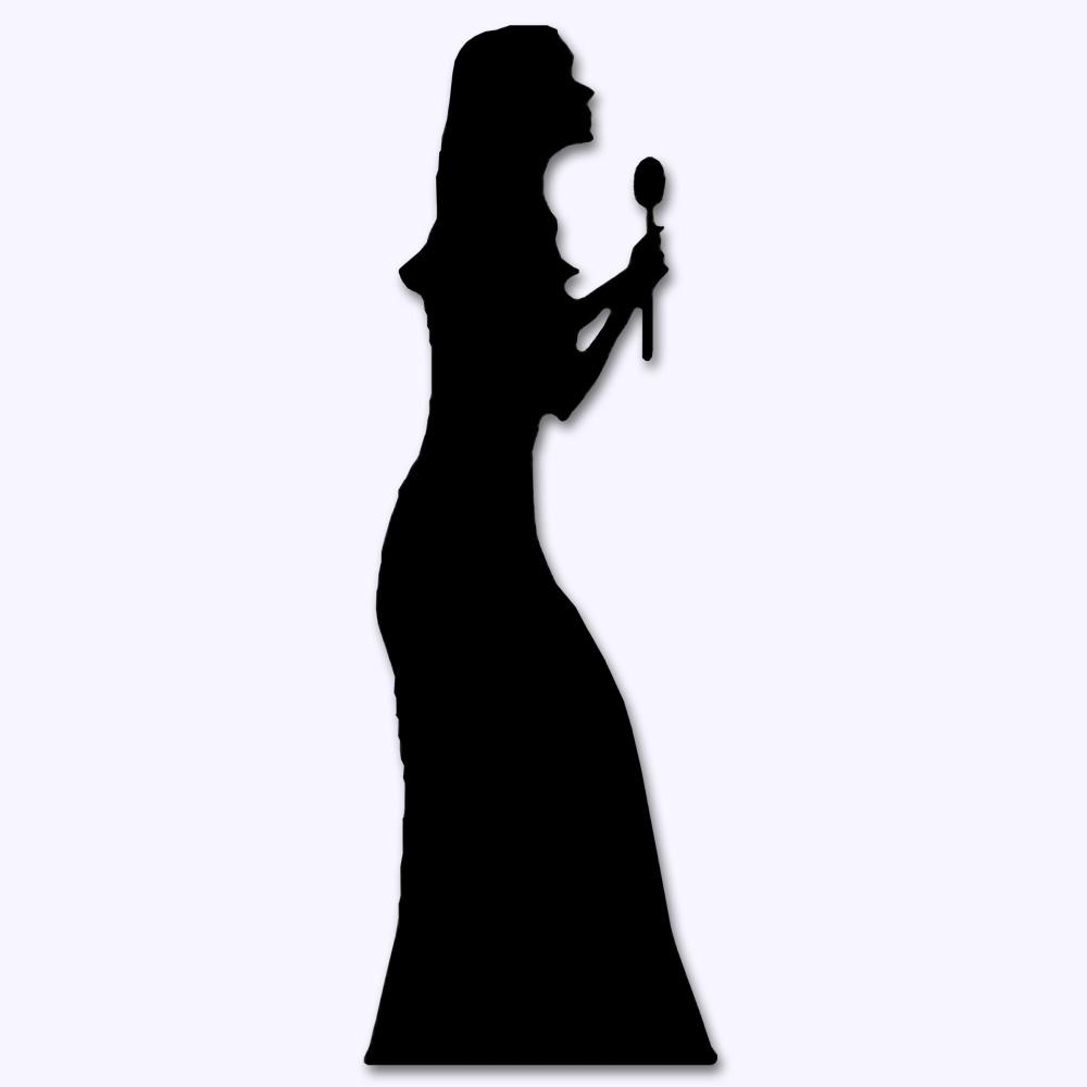 Female Singer Silhouette Clipart 