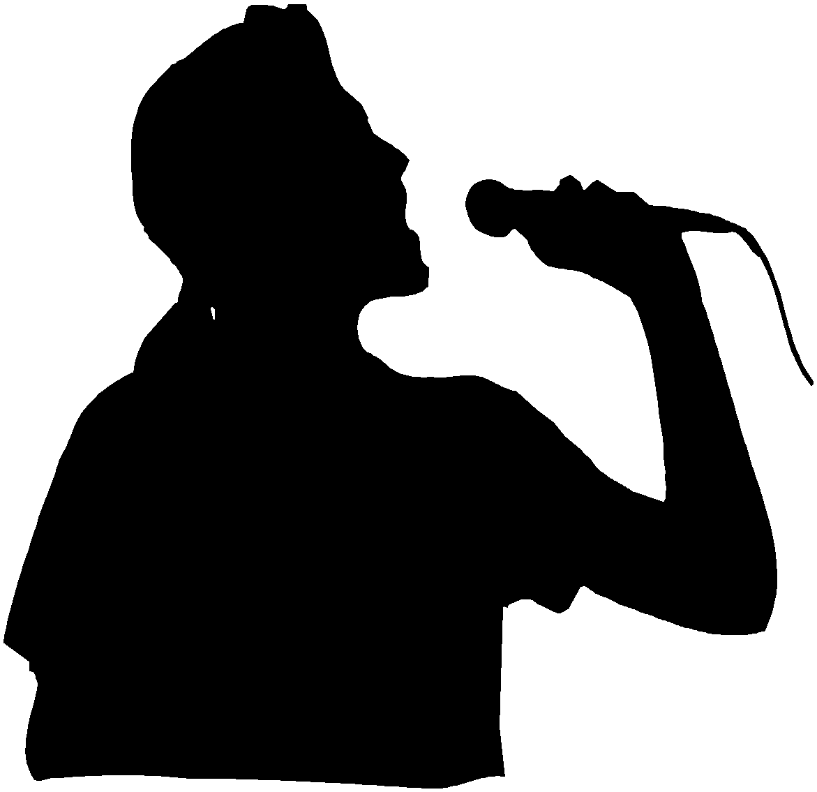 Karaoke singer clipart 