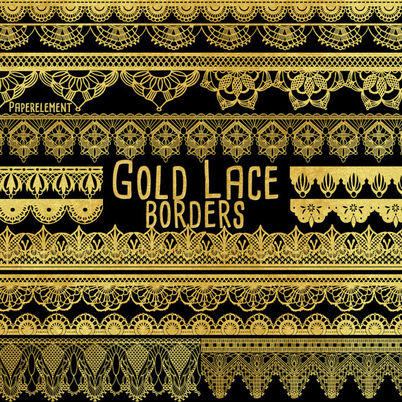 Gold Lace Borders: Gold Border Clipart Gold Lace Trim Golden 