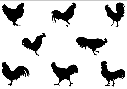 Rooster silhouette clip art 