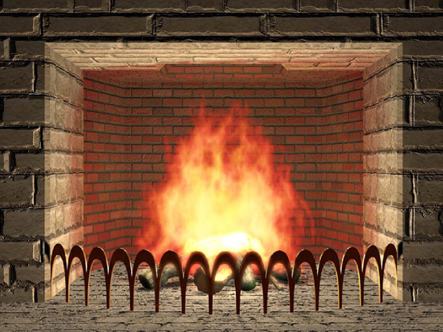 sitting by the fireplace clipart