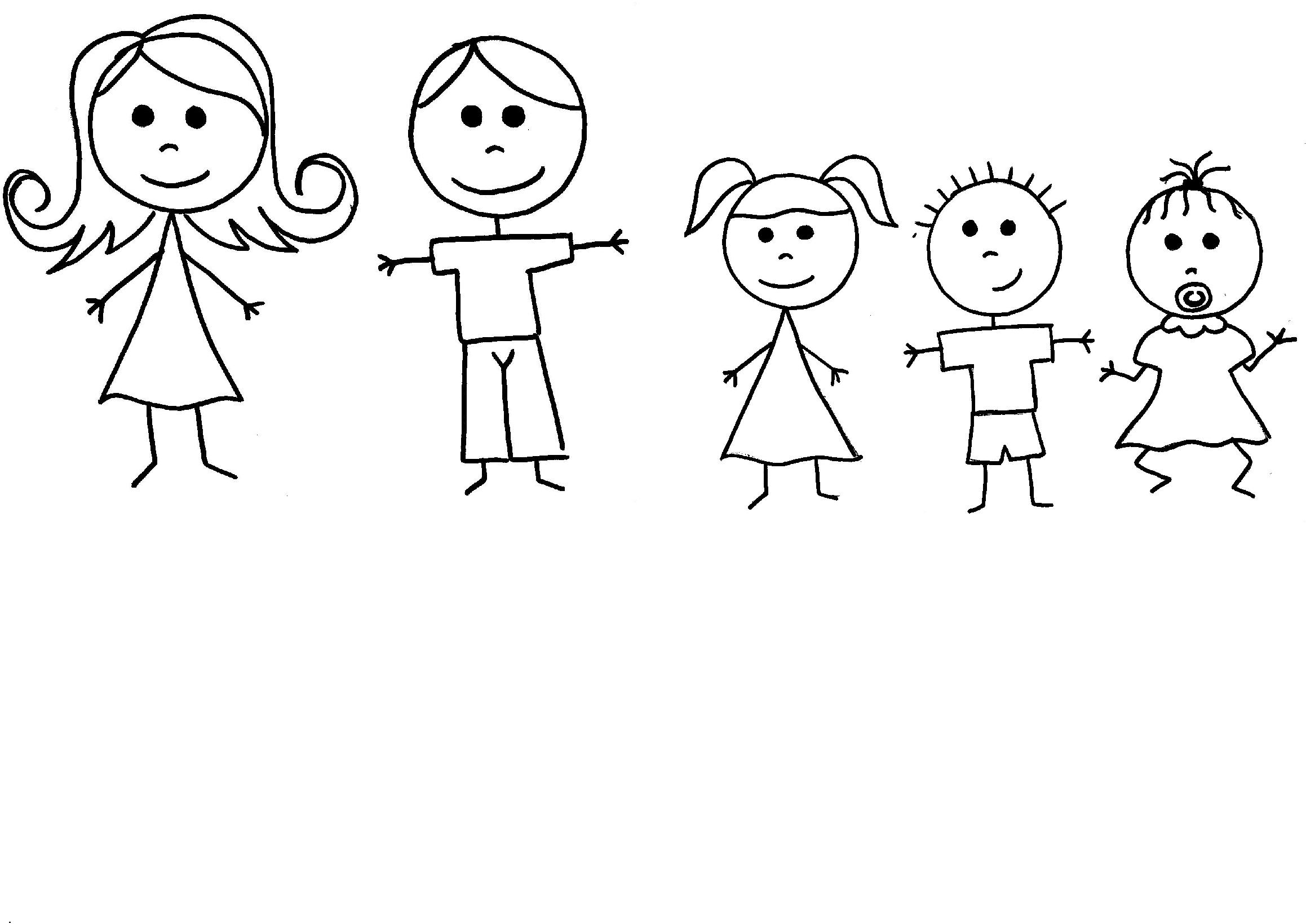Stick family of 5 clipart Clip Art Library