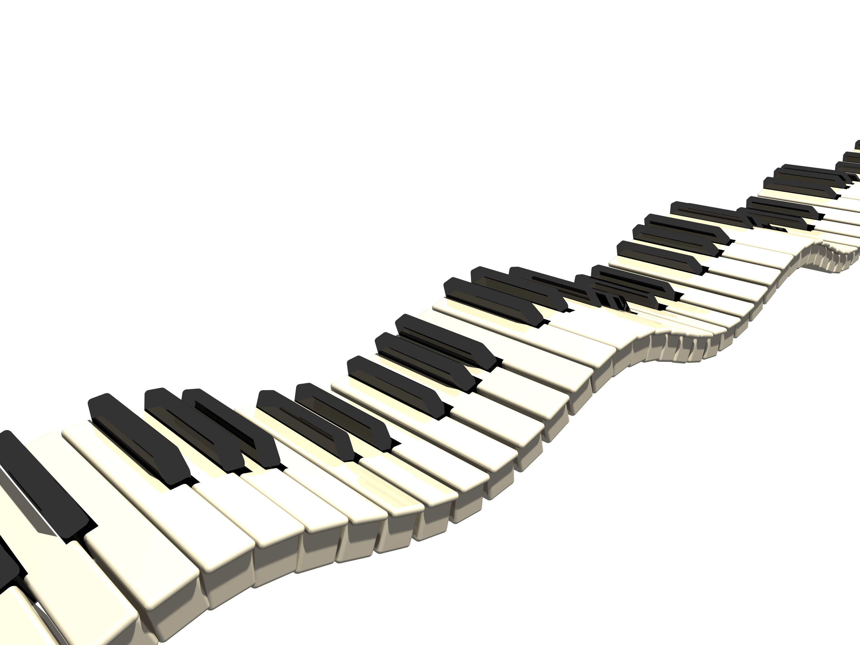 Wavy Piano Keys Clipart 