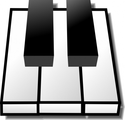 Wavy piano keys clipart free clipart image 