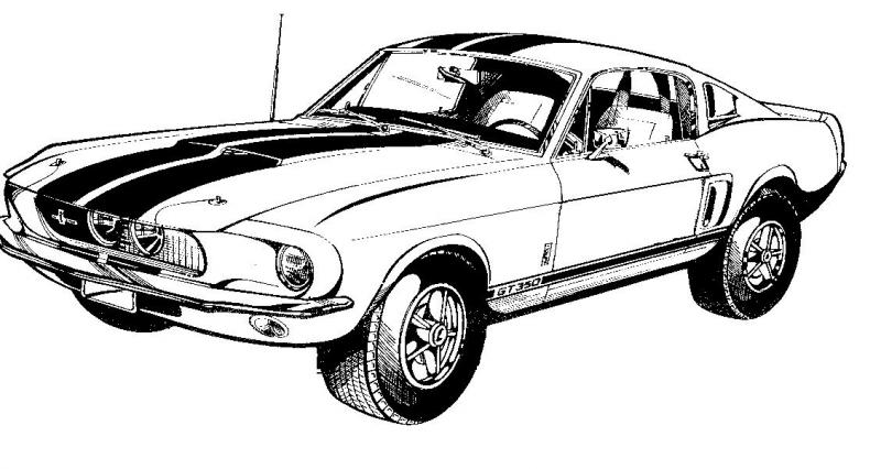 Classic Mustang Clip Art Clip Art Library 0466
