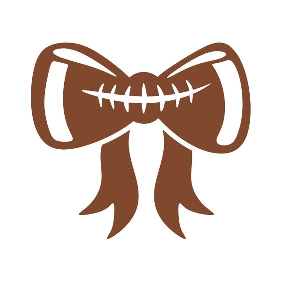Football clipart with bow