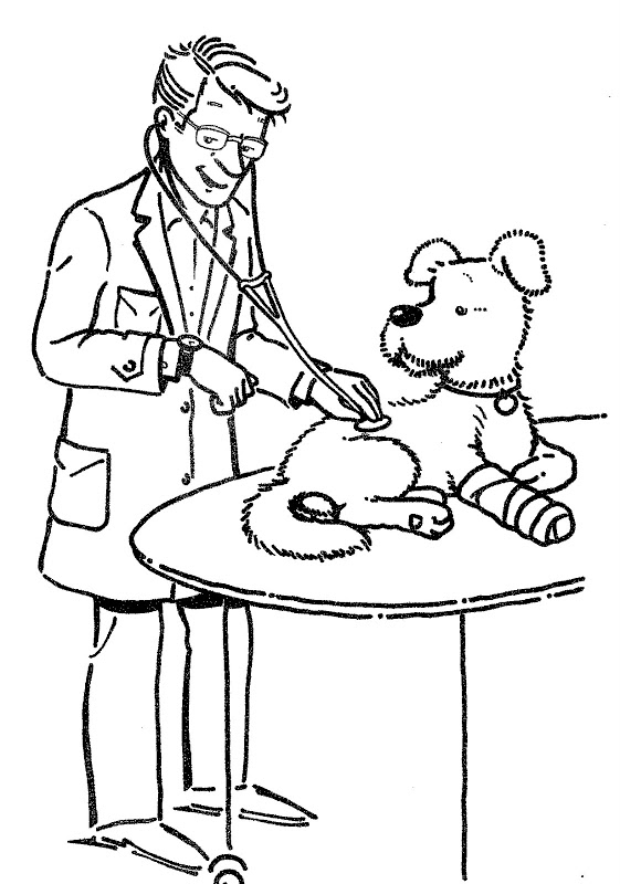 Vet Black And White Clipart