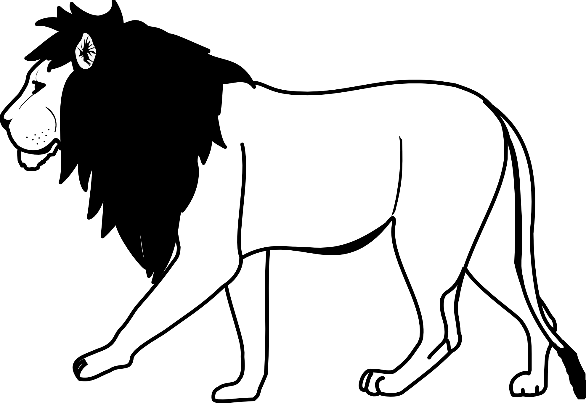 Lion Clipart Black And White