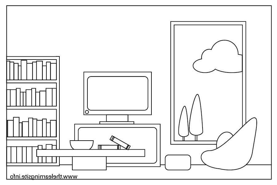 rooms in a house coloring pages - photo #49