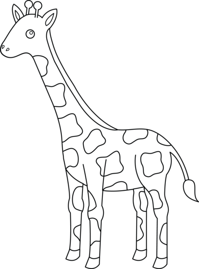 Giraffe outline clipart