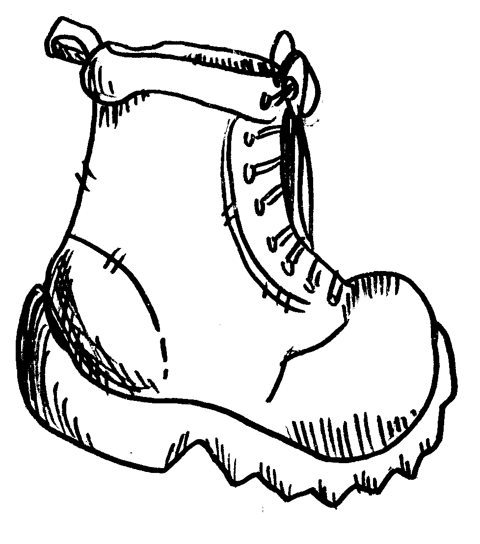 Hiking boot clip art 