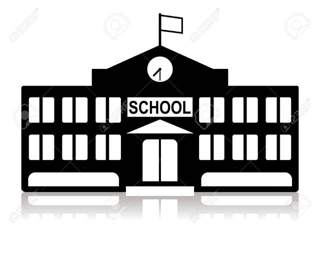 High School Black And White Clipart