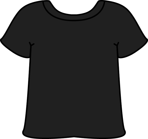 black t shirt clipart
