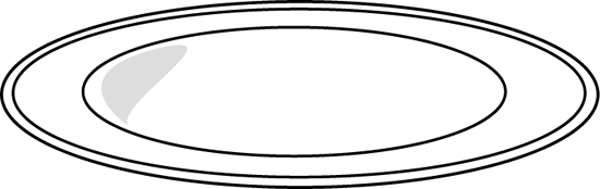 Plate Black And White Clipart 