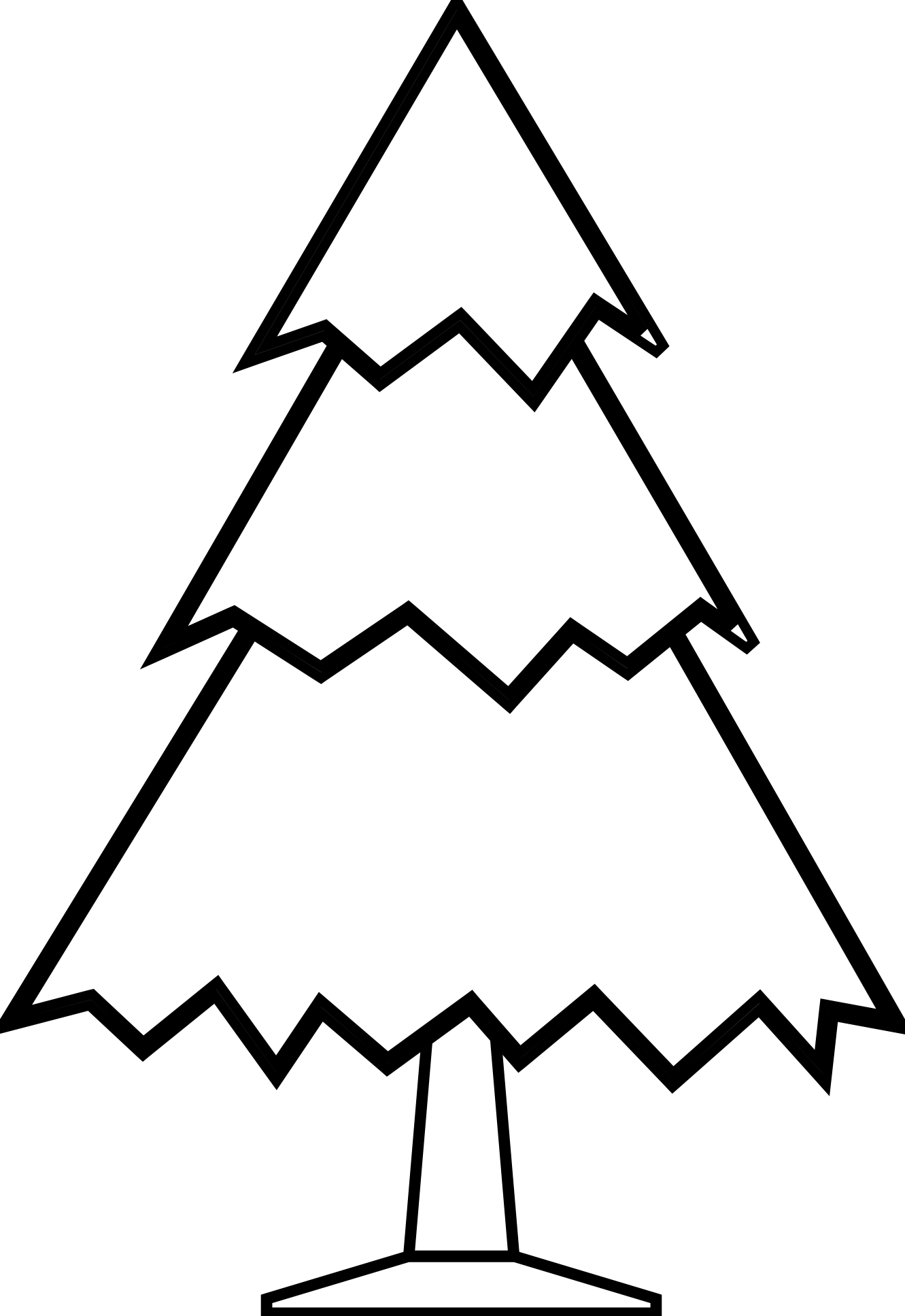 Tree Outline Clipart Black And White