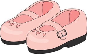 Girls clipart dress shoe