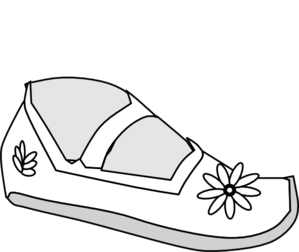 Girls shoes clipart black and white