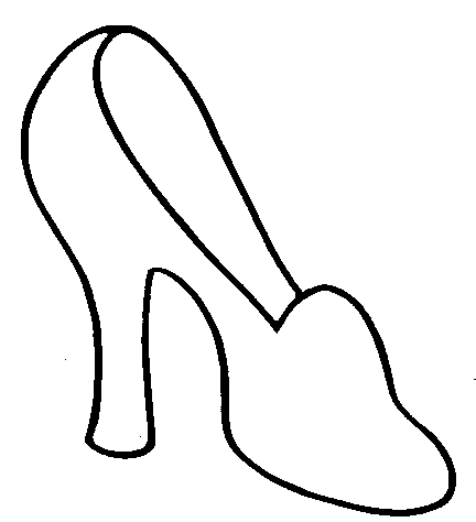 Girls shoe clipart free outline