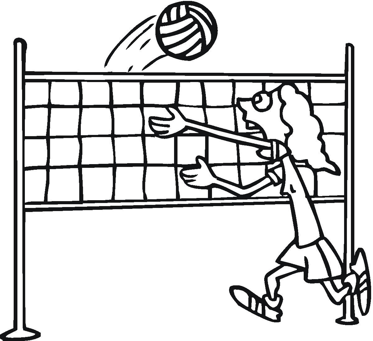 Volleyball Net Coloring, volleyball clipart image crazy gallery
