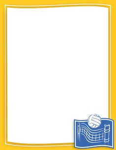 Volleyball border clipart