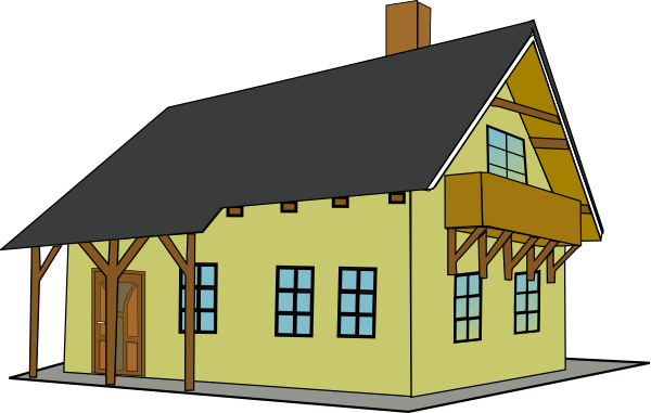 Colonial house clipart