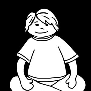 Hd Sitting Quietly Black And White Clip Art Graphic