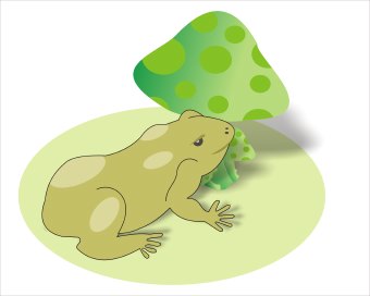 Toad and Toadstool clip art