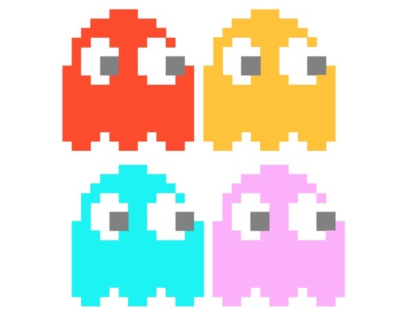 pixel pac man ghosts - Clip Art Library.