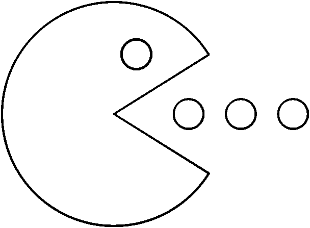 Pacman 2 Line Art