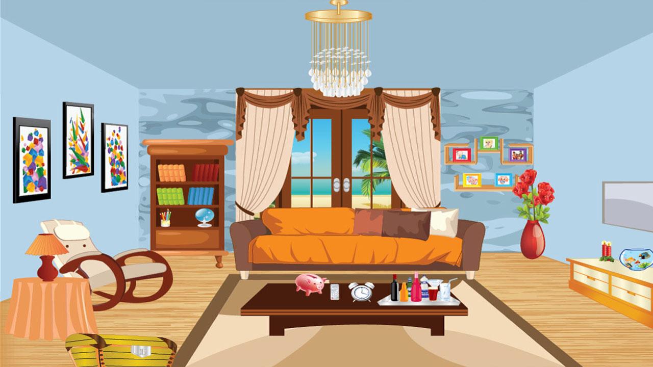 clean living room clipart