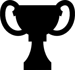 Award black shape of trophy