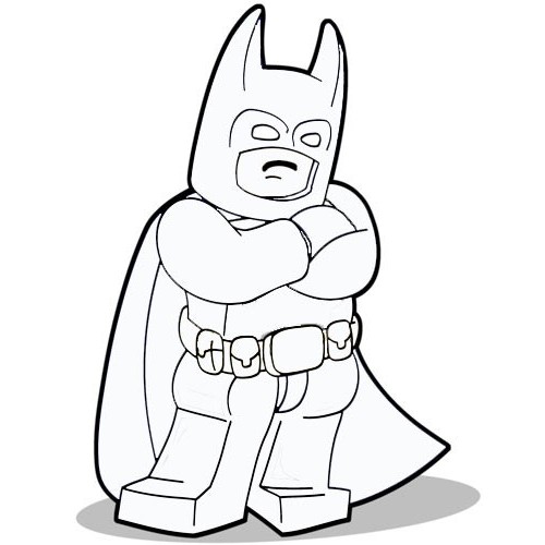 Lego character clipart black and white