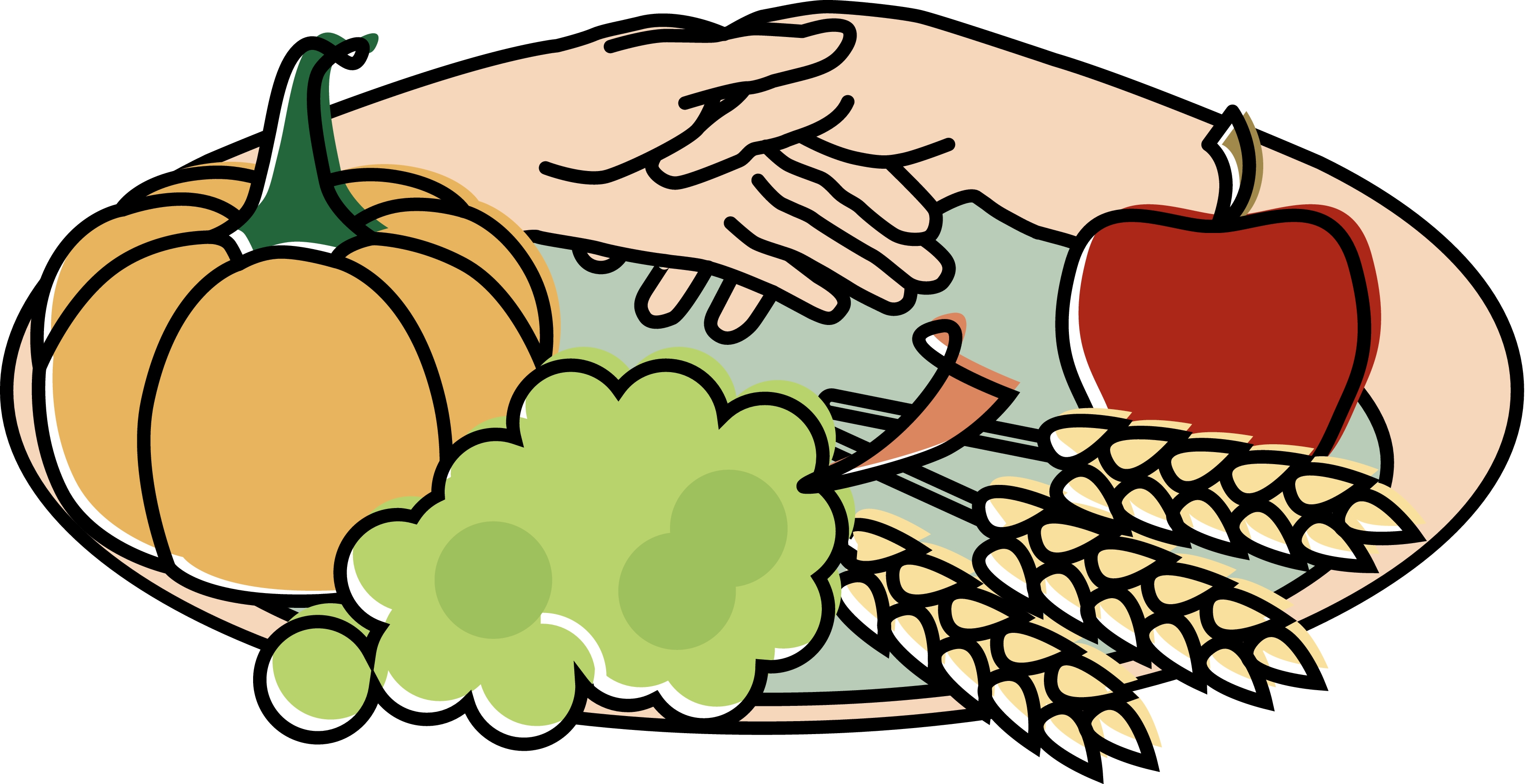 Christian community meal clipart