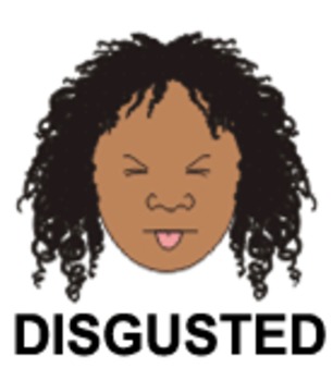 Disgusted face clip art