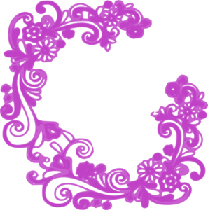 Purple spring wreath clipart