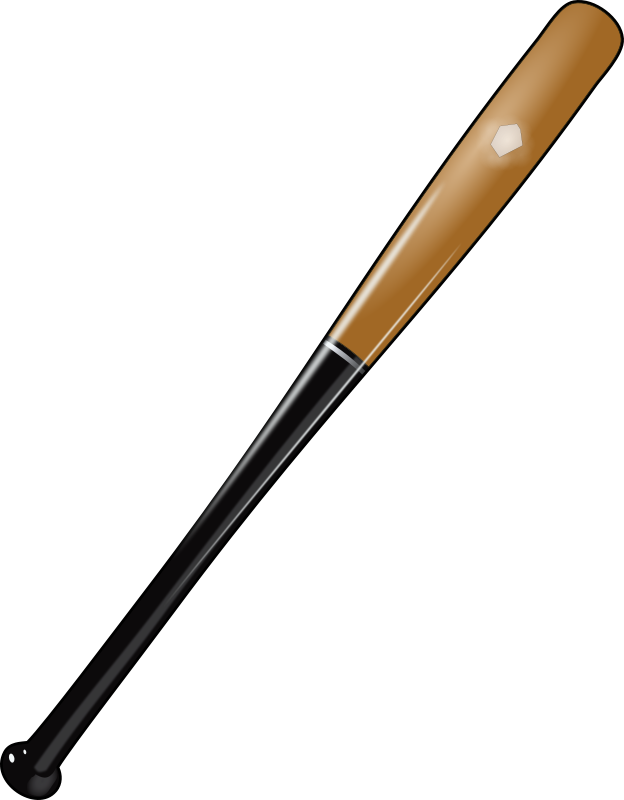 Baseball bat top softball bat and ball image for clip art image